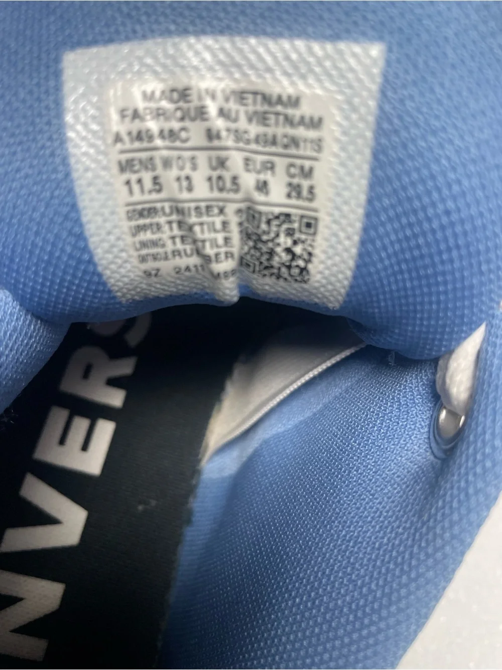 Converse Blue and White Low Top Sneakers - Picture 5 of 6